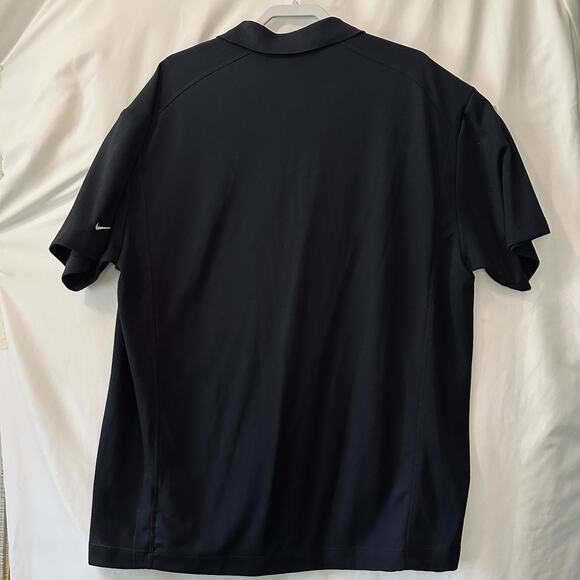 Nike Golf Dri Fit XXL Black Polo ATLAS Embroidery logo Swoosh NWT - Picture 3 of 13